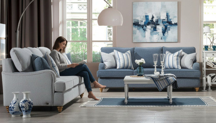 Sofa Dreisitzer 2x Wohnzimmer Luxus Möbel Modern Design Einrichtung