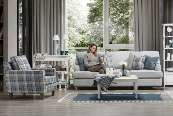 Luxus Wohnzimmer Set Modern Möbel Sofa Dreisitzer Design Neu Sessel