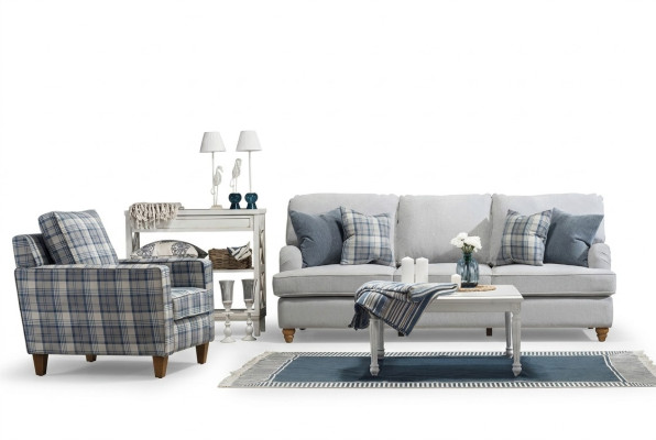 Luxus Wohnzimmer Set Modern Möbel Sofa Dreisitzer Design Neu Sessel