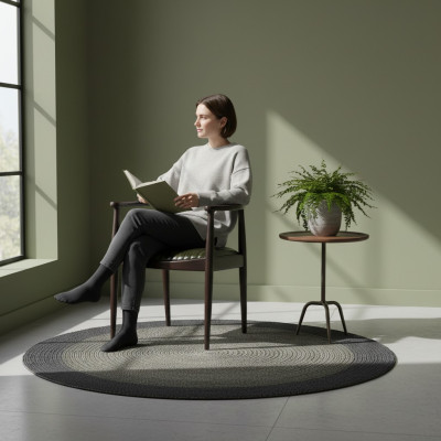 Esszimmer Design Stuhl mit Armlehnen Neu Möbel Sitz Schwarz Holzstuhl