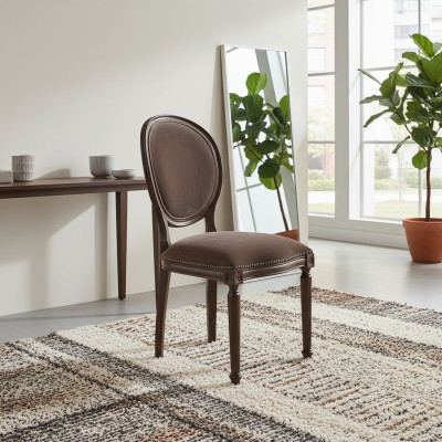 Designer Luxus Klassischer Esszimmer Stuhl Stühle Sitz Polstersitz Holz