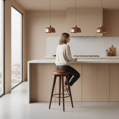 Braun Barhocker Design Möbel Modern Einrichtung Bar Stühle Esszimmer