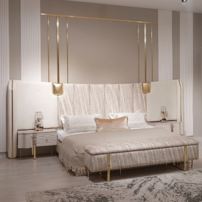 Bett 2x Nachttische Schlafzimmer Komplett Luxus Einrichtung Neu Möbel
