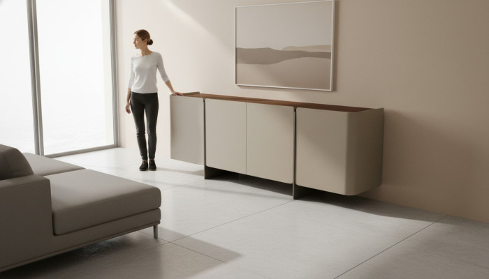 Sodobna lesena buffet za luksuzni dnevni prostor 220cm