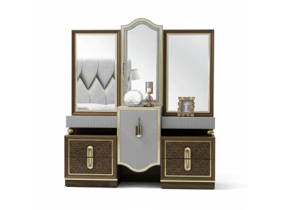 Modern Design Schminktisch mit Spiegel Schlafzimmer Neu Luxus