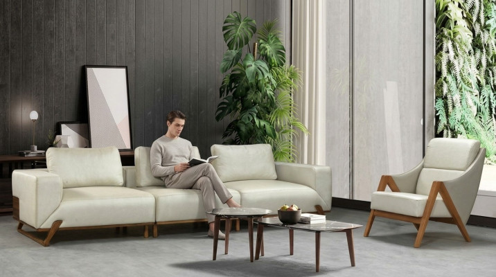 Sofagarnitur 3+1 Sitzer 3 Sessel Garnituren Stoff Wohnzimmer Set 3tlg