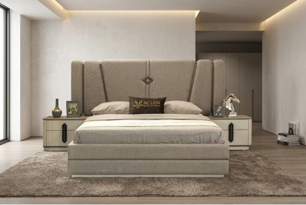 Bett Nachttisch 3tlg Schlafzimmer Set Stilvoll Design Modern Luxus Betten