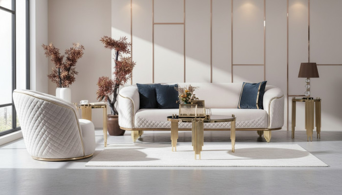 Sofagarnitur 2tlg Wohnzimmer Sofa 3 Sitz Sessel Modern Design Couch