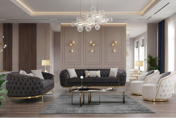 luxuriös Sofagarnitur 4tlg 3+3+1+1 Sitz Sofa Couchen Möbel Couch Wohnzimmer