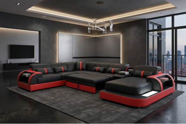 Luxus Couch Polster Möbel Eckgarnitur Wohnlandschaft Couchen Polster Ecksofa