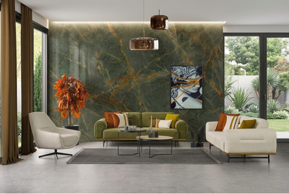 Design Wohnzimmer set von 2tlg. Luxus Möbel Beige Farbe Modern Neuheit
