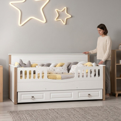 PerfekteKinderbett Bett Kindermöbel Weiß Garnitur Moderne Kinder neu