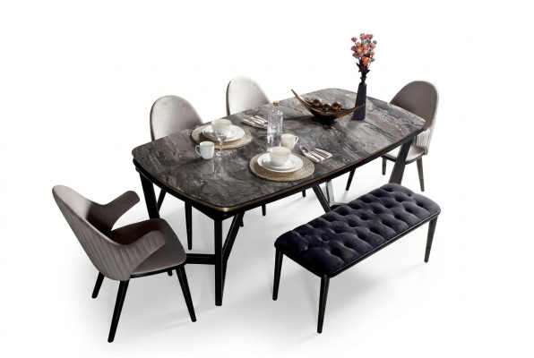 Luxuriös Esszimmer Set Besteht aus Esstisch und 4x Stühle Neuheit 5tlg.