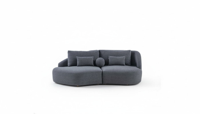 Stilvoller Grauer Dreisitzer Wohnzimmer 3-Sitzer Sofa Moderne Couchen