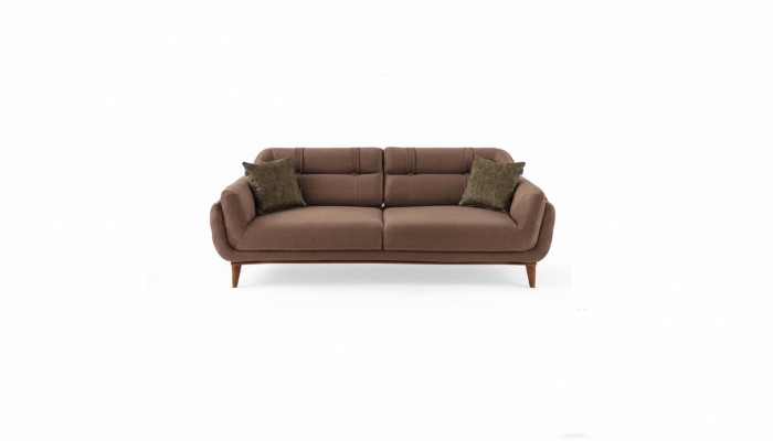 Brauner Polster Dreisitzer 3-Sitzer Wohnzimmer Sofas Exklusive Couch