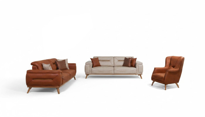 Wohnzimmer Designer Sitzmöbel Sofagarnituren 3-Sitzer Polstersessel 3tlg