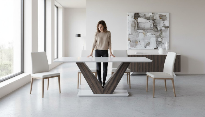 Designer Esstisch Modern Möbel in Esszimmer Weiße Exclusive Neuheit