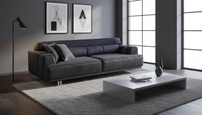 Sofa 3 Sitzer Modern Möbel Weiße Wohnzimmer Luxus Designer 235cm Einrichtung
