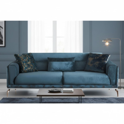 Modern Sofa 3 Sitzer Luxus Grün Design Möbel in Wohnzimmer Couchen 235cm
