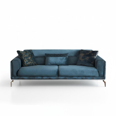 Modern Sofa 3 Sitzer Luxus Grün Design Möbel in Wohnzimmer Couchen 235cm
