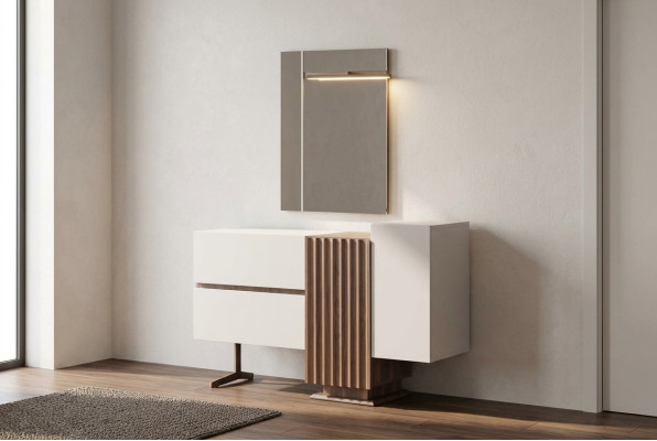 Modern Schminktisch Grau Schlafzimmer Möbel Schminktisch mit Spiegel