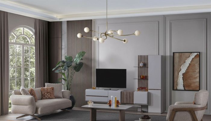 Wohnzimmer Set Einrichtung Komplettes Zimmer Möbel Sofa Couch Set 5tlg.