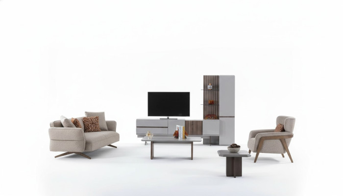 Wohnzimmer Set Einrichtung Komplettes Zimmer Möbel Sofa Couch Set 5tlg.