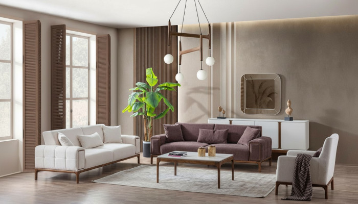 Sofagarnitur 3+3+1 Sitzer + Couchtisch 4tlg Set Polster Möbel Sofa Couch