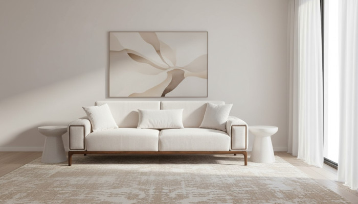 Sofa 3 Sitzer Modern Möbel Weiße Farbe Wohnzimmer Luxus Dreisitzer