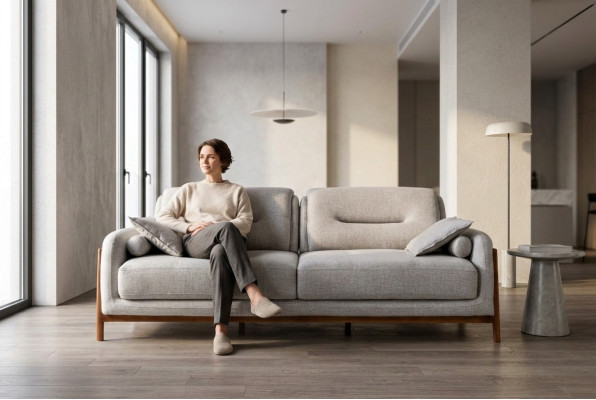 Luxus Sofa 3 Sitzer Dreisitzer Möbel in Wohnzimmer Modern Polster Textil