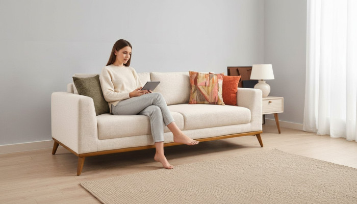 Stilvoll Sofa 3 - Sitzer Design Möbel Wohnzimmer Luxus Couchen Sofas 223cm