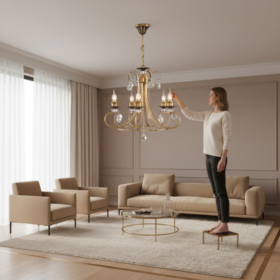 Kronleuchter Kristall- Moderner Kronleuchter schickes Interieur Lampe Leuchte