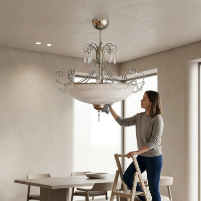 Deckenlampe Kronleuchter Luxus Pendelleuchte Wohnzimmer Glanz neu