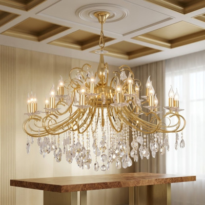 Hängeleuchte Kronleuchter Lampe Kristalllampe Deckenleuchte Lampen 115x125