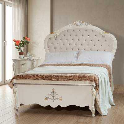 Design Bett 120x200cm Chesterfield Holzbett Betten Hotelzimmer Ehe