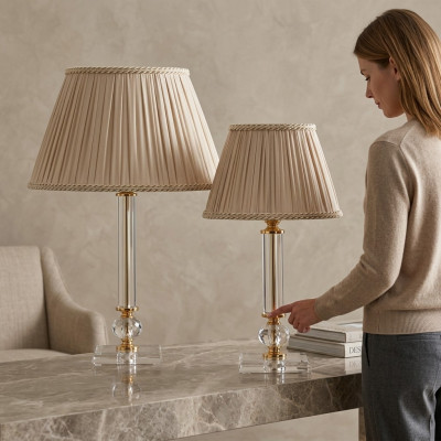 Tischleuchte Antik Stil Tisch Lampe Kristall Leuchte Lampen Stehlampe