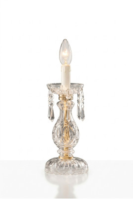Stilvolle Tischlampe Antik Stil Einrichtung Luxus Kerzenlampe Kristall