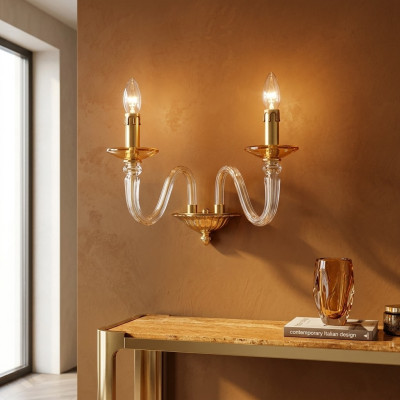 Wandlampe Lichtkronenluster Wandleuchte Lüster Wand Lampen Kristalllampe