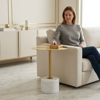 Couchtisch Schlafzimmer Kommode Tische Metall modern Gold Beistelltisch