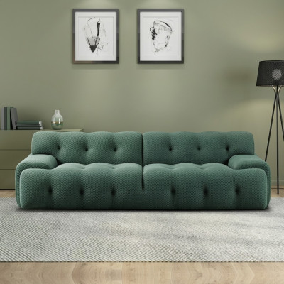 Exklusives luxuriöse 3-Sitzer-Sofa Stoffsitz moderne Textilmöbel Grün Farbe