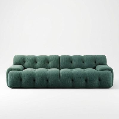 Exklusives luxuriöse 3-Sitzer-Sofa Stoffsitz moderne Textilmöbel Grün Farbe