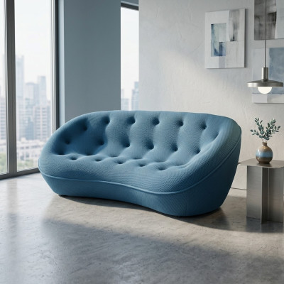 Sofa 3 Sitzer Couch Polster Sofas Couchen Wohnzimmer Design Textil Stoff