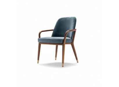 Designer Blauer Esszimmerstuhl Esszimmer Möbel Küchenstuhl Lehnstuhl