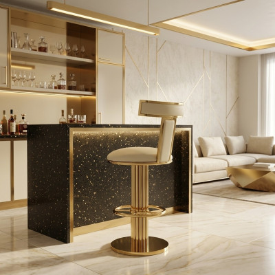 Designer Weißer Esszimmer Stuhl Edelstahl Gestell Metall Einsitzer Stühle