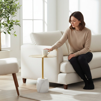 Beistelltisch Weiß Couchtisch Designer Tisch Wohnzimmertisch Tische neu
