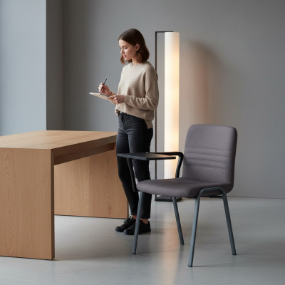 Büro Sessel Luxus Stuhl Bürostuhl Textil Designer Sessel Metall Möbel neu