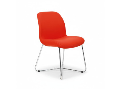 Stühle Luxus Orange Design gepolstert Stühle Büromöbel neue Textilmöbel