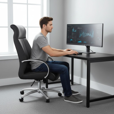 Chefsessel Sessel Kunstleder Polster Büro Stuhl Dreh Computer Stühle neu