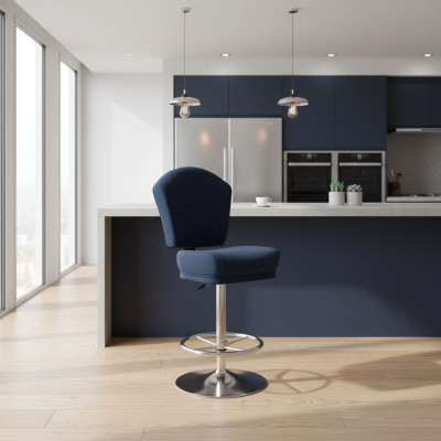 Modern Barhocker Stuhl Designer Metall Esszimmerstuhl Hocker Bar Blau Neu