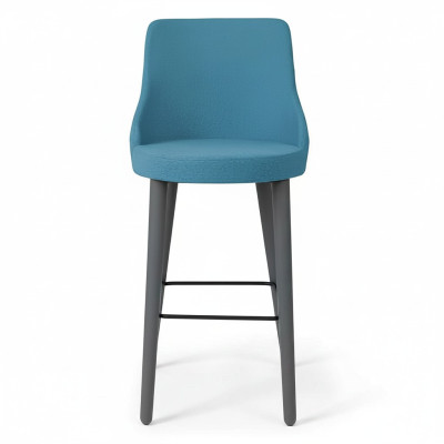 Stilvoll Barhocker Stuhl Designer Holzstuhl Esszimmerstuhl Hocker Bar Blau Neu